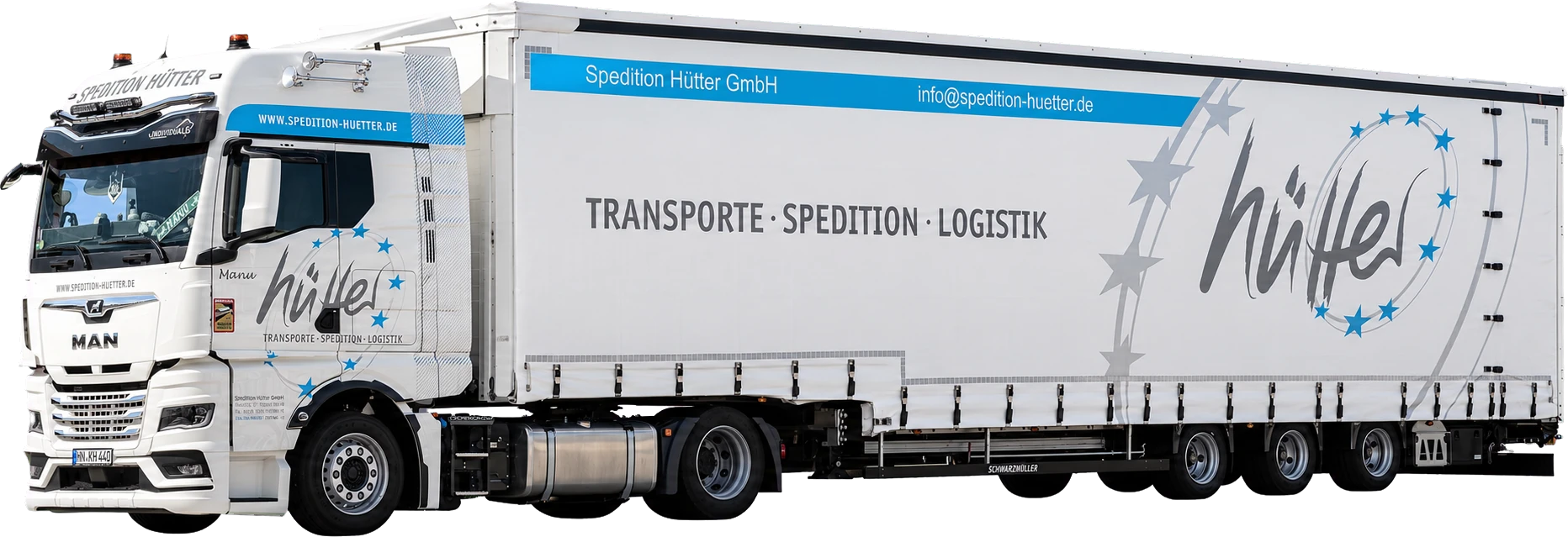 Sattelzug der Spedition Hütter